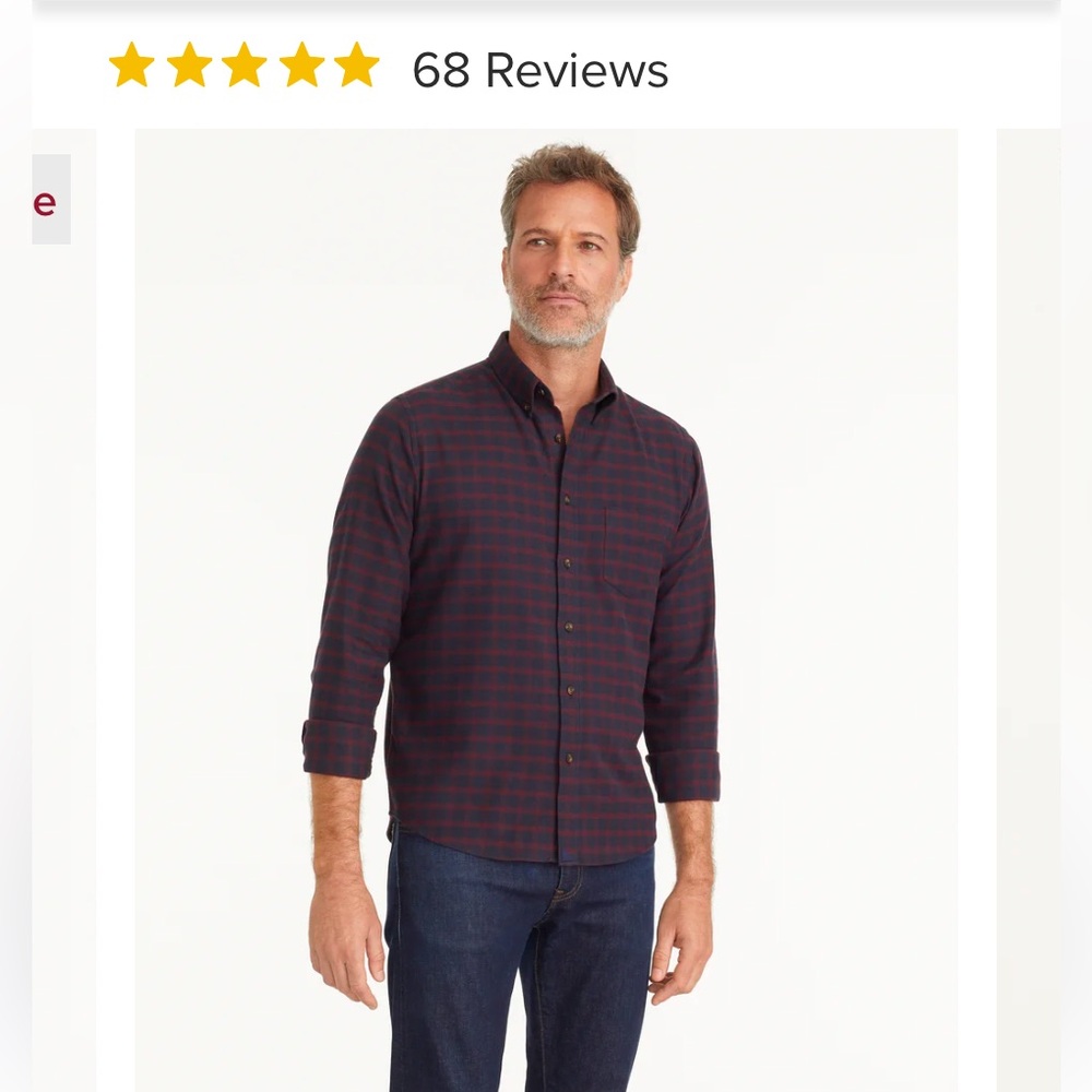 UNTUCKit Slim Fit navy/red 100% cotton XXXL long sleeve button down